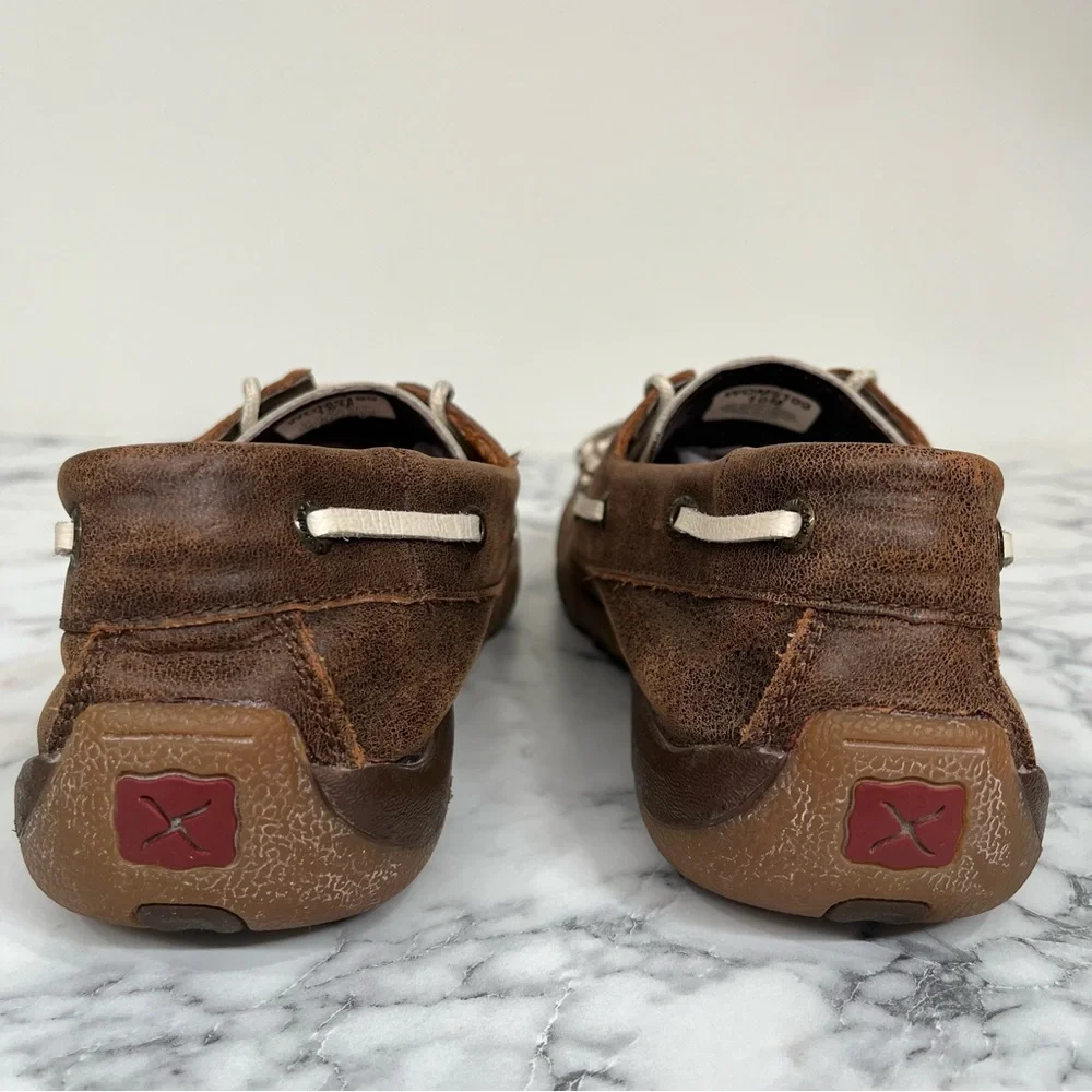 Twisted X Brown and Cream Women's Moccasins - Picture 6 of 12